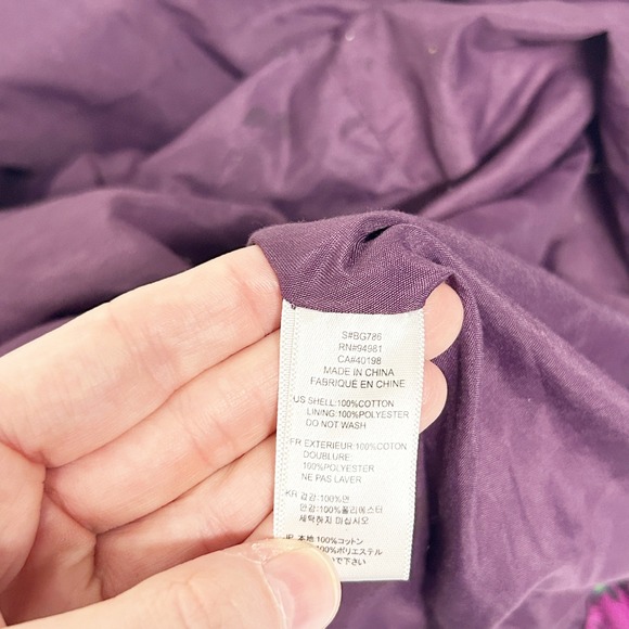 Whimsical Floral Hobo Bag Rope Straps Lightweight Everyday Purse Tropcal Satchel - Picture 5 of 9